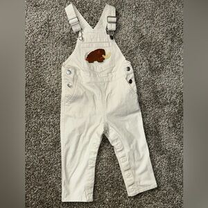 💜Christian Robinson Cream Overalls with Mammoth Patch
